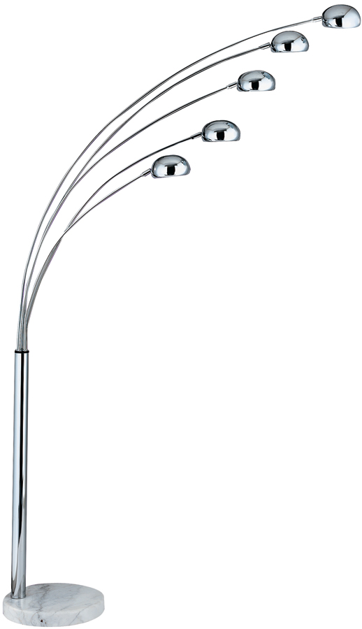 Giraffe Modern Italian Style 5 Light Chrome Floor Lamp