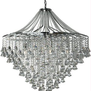 Dorchester Large Chrome 7 Light Modern Crystal Chandelier