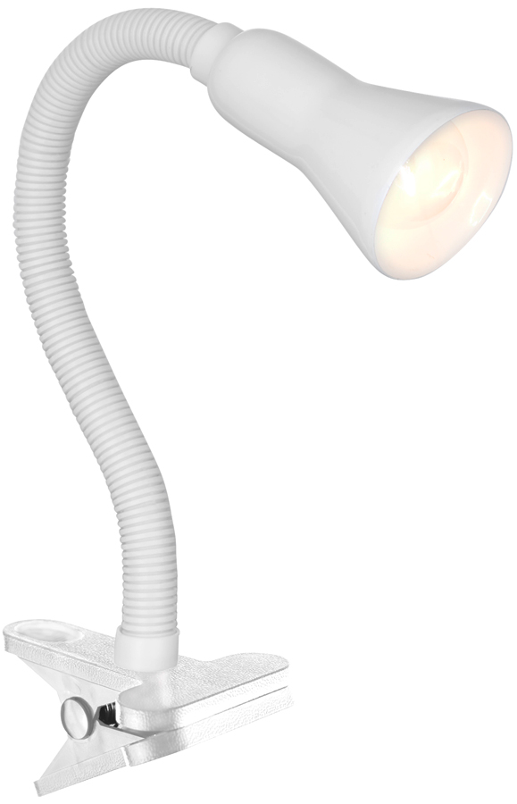 White Flexible Clip On Task Light