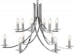 Ascona Large Modern Polished Chrome 12 Light Twist Chandelier