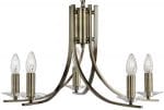 Ascona Modern Antique Brass 5 Light Twist Chandelier