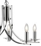 Ascona Modern Polished Chrome 5 Light Twist Chandelier