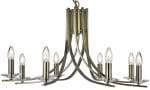 Ascona Modern Antique Brass 8 Light Twist Chandelier