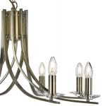 Ascona Modern Antique Brass 8 Light Twist Chandelier