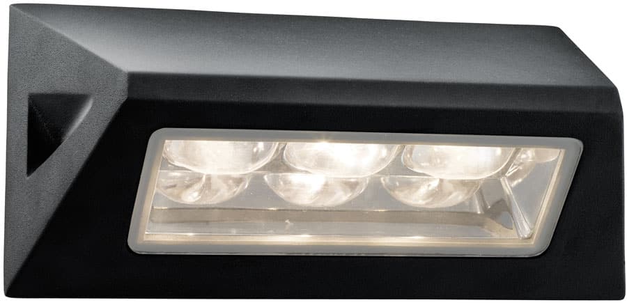 Black Angled IP44 Outdoor LED Bulkhead Light