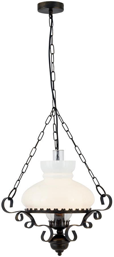 Rustic Wrought Iron Oil Lantern Style Ceiling Light Pendant