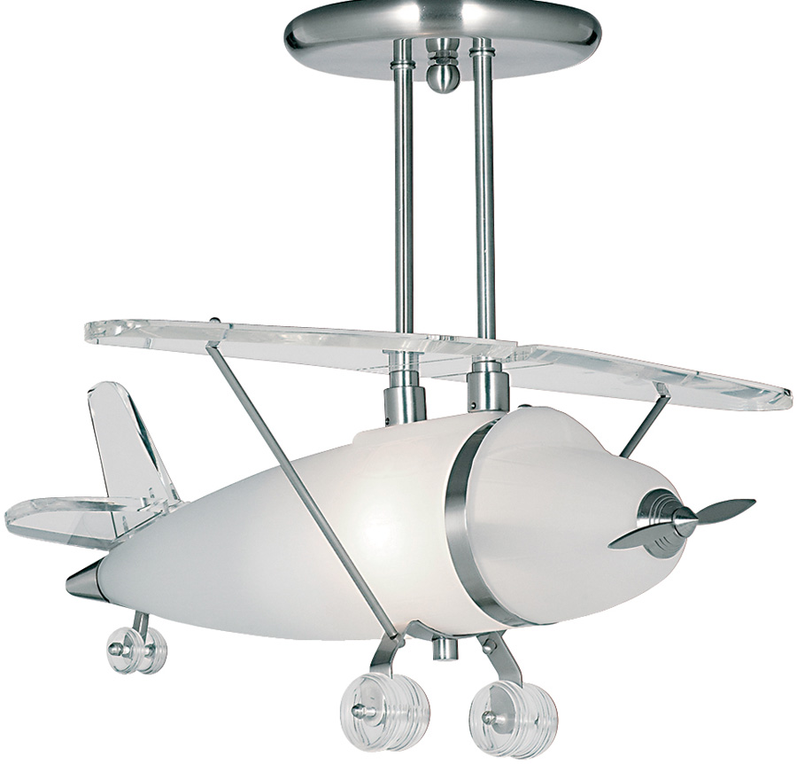 Childs Bedroom Semi Flush Aeroplane Ceiling Light