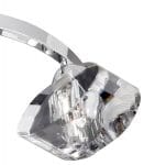 Sculptured Ice Polished Chrome 6 Light Semi Flush With Curved Arms
