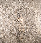Moroccan Filigree Nickel Globe Table Lamp