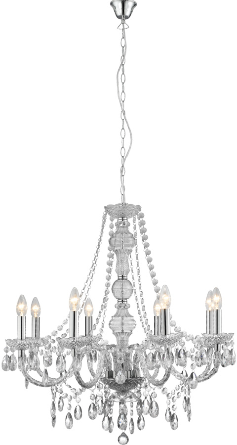 Marie Therese Clear Acrylic 8 Light Chandelier