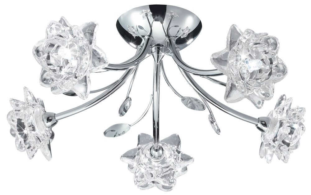 Bellis Chrome 5 Light Semi Flush Ceiling With Flower Glass Sl 9285 5cc 1000x628 Jpg