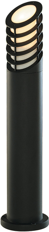 Black Aluminium 730mm Slatted Outdoor Light Bollard