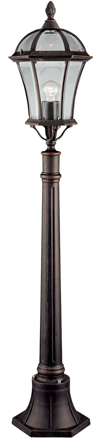 Capri Traditional Rustic Brown Short Lamp Post