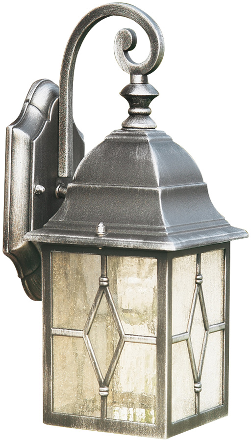 Genoa Traditional Black And Silver Outdoor Wall Lantern