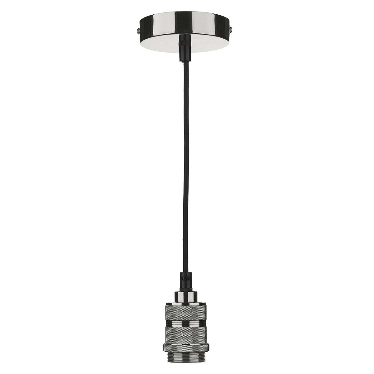 Gunmetal Finish 60W Pendant Shade Suspension E27 Lamp Holder
