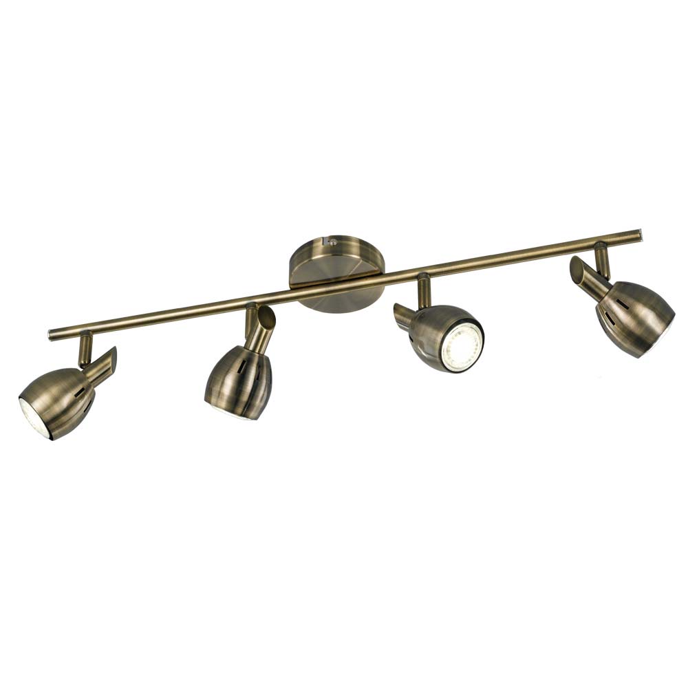 Quality Adjustable 4 Lamp Stylish Ceiling Spot Light Bar Bronze Finish