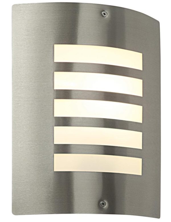 Bianco Modern Slatted Stainless Steel Outdoor Wall Light