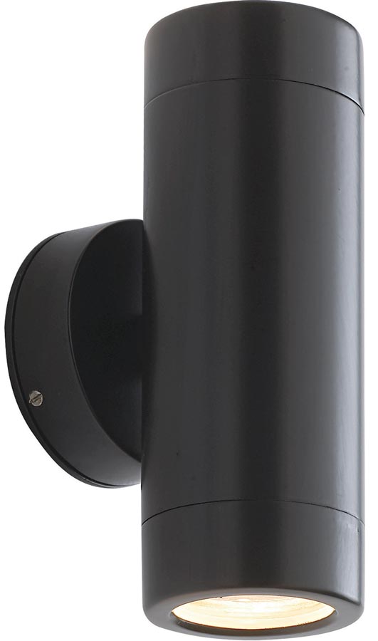 Odyssey Black Finish Modern Outdoor Wall Up And Down Light