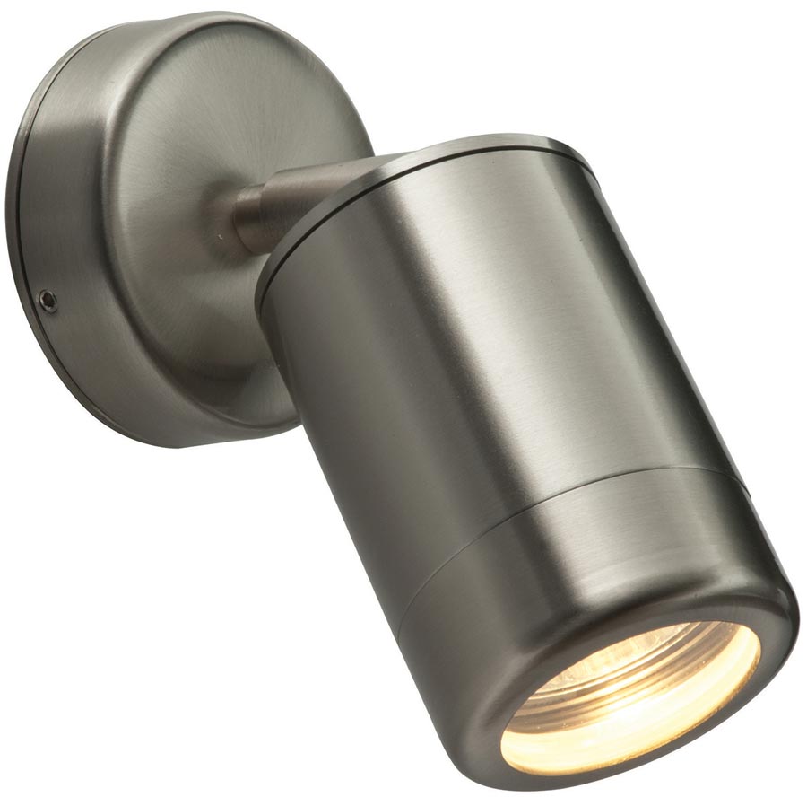 Odyssey Stainless Steel Modern Adjustable Outdoor Wall Spotlight