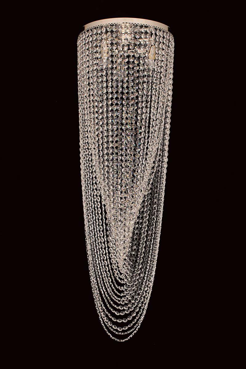 Impex Beehive 3 Light 30cm Flush Crystal Chandelier