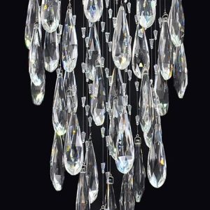 Franklite FL2320/3 Shimmer chrome 3 light LED crystal chandelier
