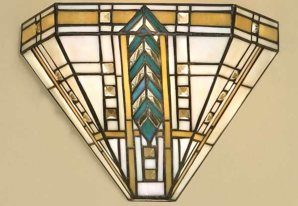 Lloyd 1 Light Tiffany Wall Lamp Art Deco Design 64243