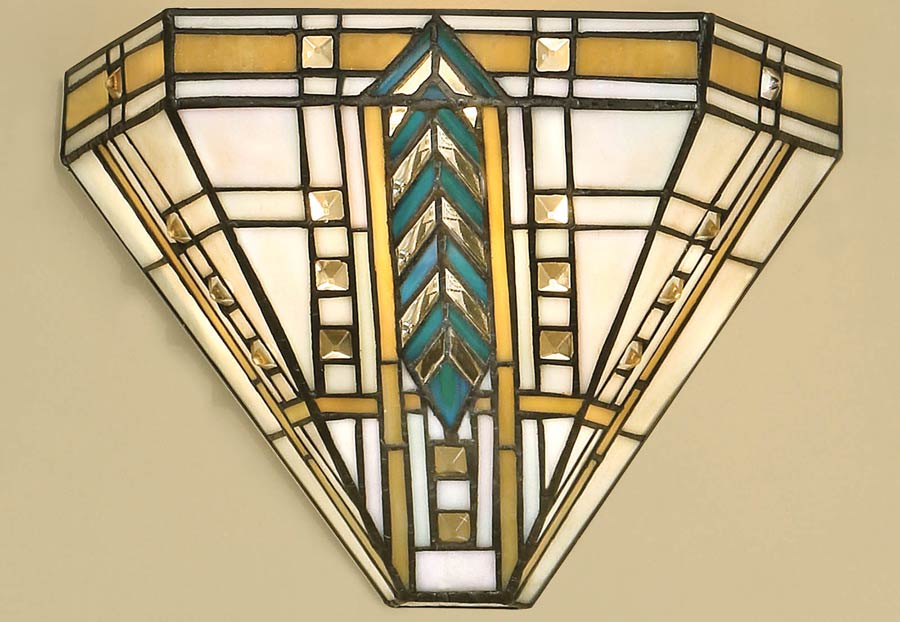 Lloyd 1 Light Tiffany Wall Lamp Art Deco Design 64243