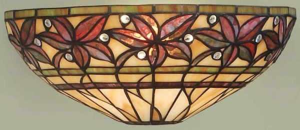 Ashtead Art Nouveau Style Floral Tiffany Wall Light