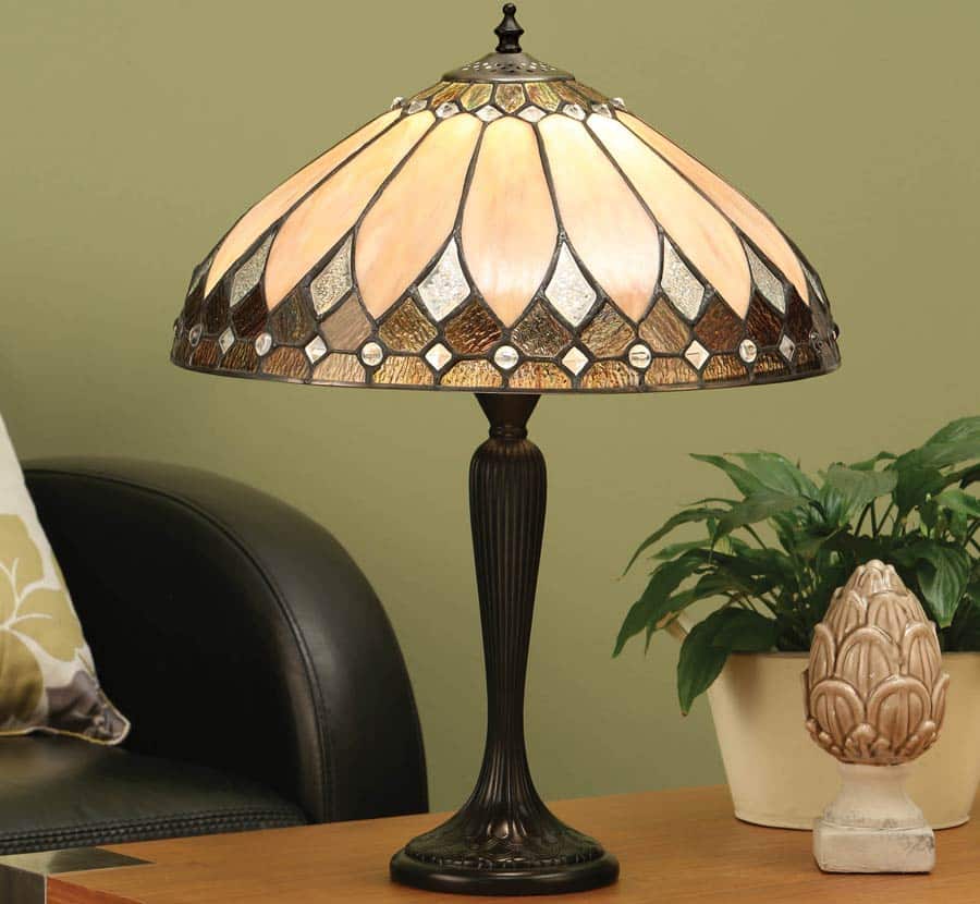 Brooklyn Standard Base Tiffany Table Lamp Art Deco Style