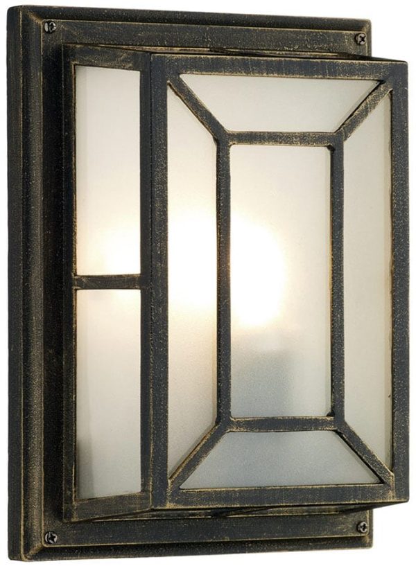 Dar Trent Traditional Rectangular Outdoor Porch Lantern Black TRE5254