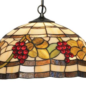 Rustic Grape Vine 410mm Tiffany Pendant Light
