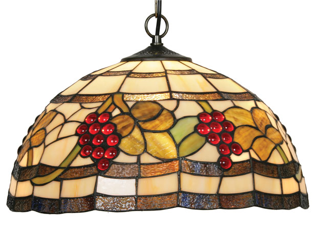 Rustic Grape Vine 410mm Tiffany Pendant Light