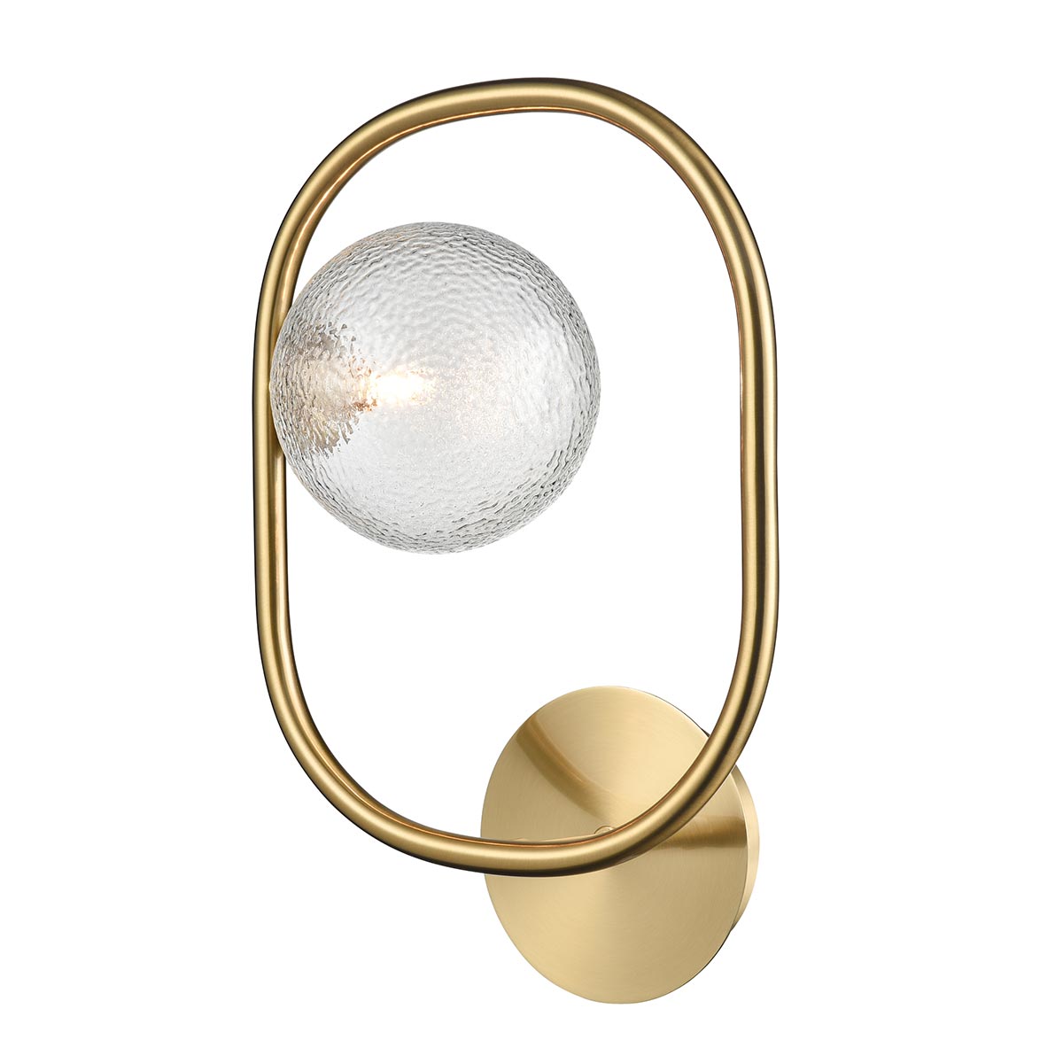 Trapeze 1 Light Aged Brass Single Wall Light