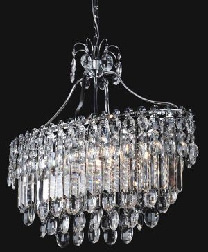 Franklite FL2319/6 Tzarina chrome 9 light oval crystal pendant chandelier