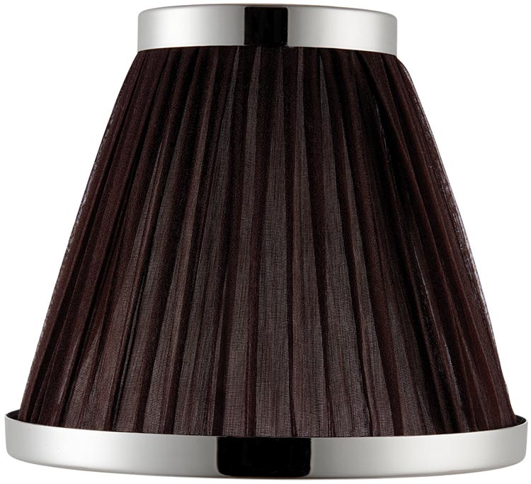 Suffolk Chocolate 6 Inch Lamp Shade With Polished Nickel Frame