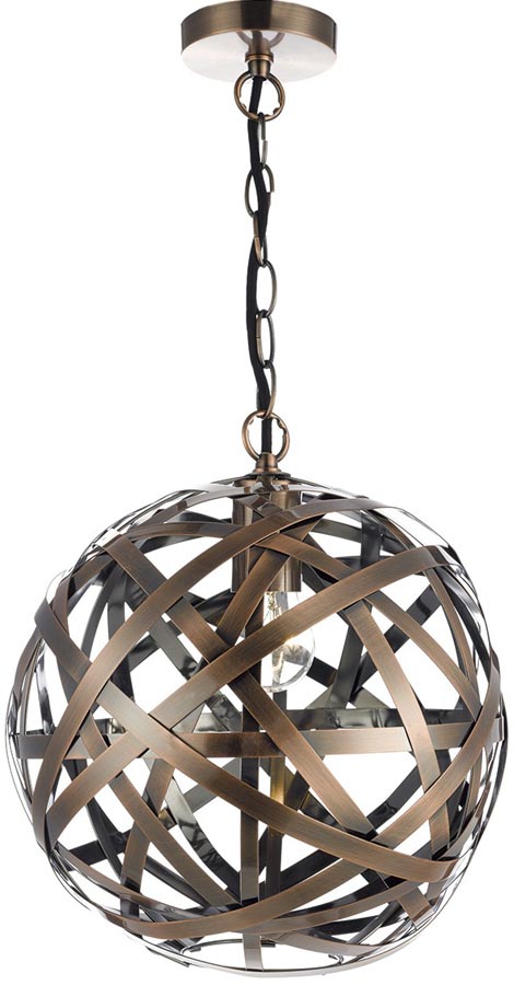 Dar Voyage Modern Antique Copper Ball Pendant Light