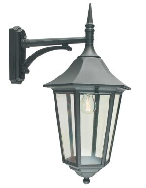 Norlys Valencia Grande large black downward outdoor wall lantern IP54