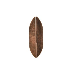 Franklite Warrior small LED wall light in antique copper finish, on white background.