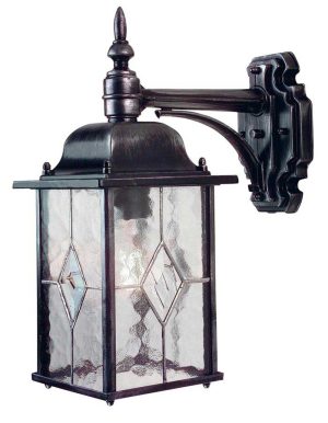 Elstead WX2 Wexford downward outdoor wall lantern in black & silver