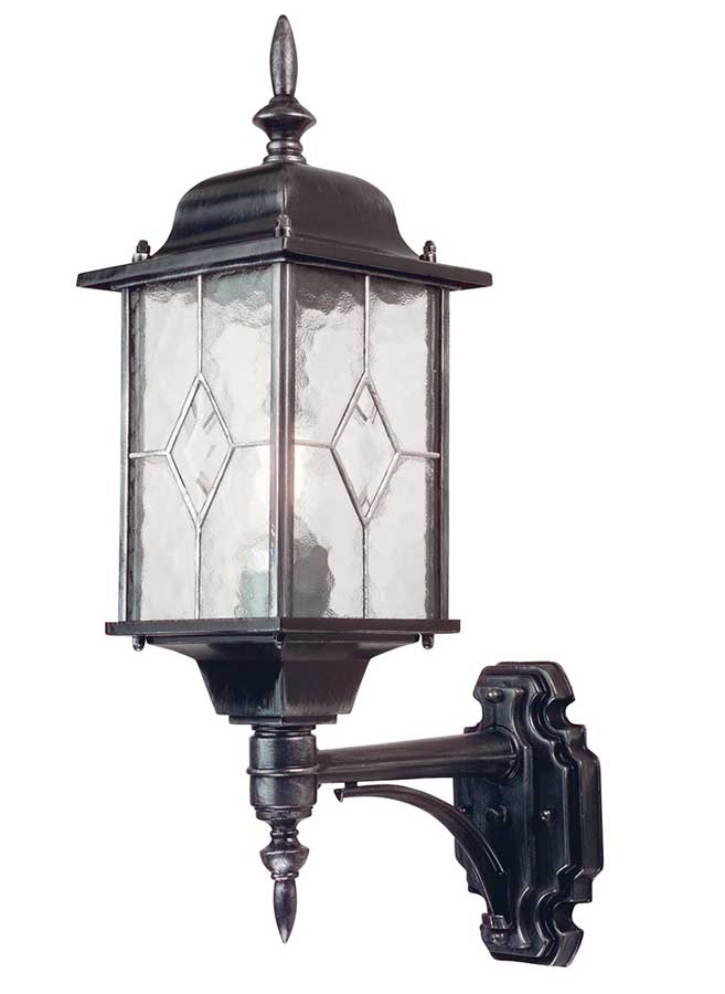 Wexford Traditional Outdoor Wall Lantern Black & Silver