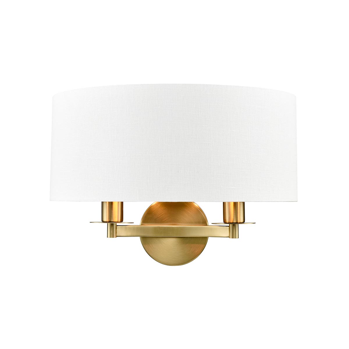 Windsor Switched Aged Brass Double Wall Light