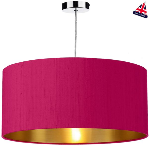 Dar Zuton 50cm Gold Lined Silk Lamp Shade Various Colours