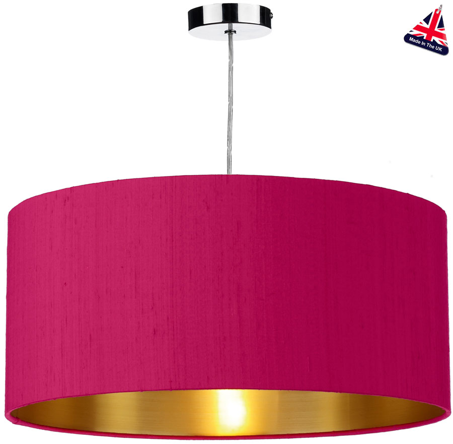 Dar Zuton 50cm Gold Lined Silk Lamp, How To Replace Lampshade Lining