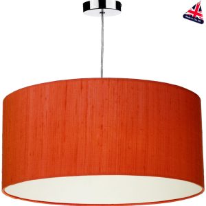 Dar Zuton 50cm Silk Drum Pendant Lamp Shade Various Colours