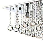 Dar Abacus Square 5 Light Flush Crystal Ceiling Fitting Chrome