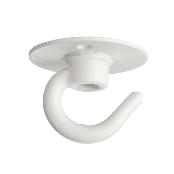 small ceiling cable hook for pendant lights in cream on white background