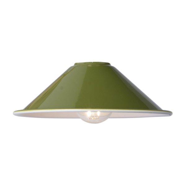 Delightful 18cm Metal Ceiling Lamp Shade Gloss Green E14 / B22