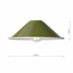 Delightful 18cm Metal Ceiling Lamp Shade Gloss Green E14 / B22