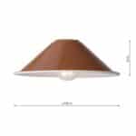 Delightful 18cm Metal Ceiling Lamp Shade Gloss Umber E14 / B22