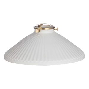 Hadano easy fit white ceramic coolie lamp shade on white background